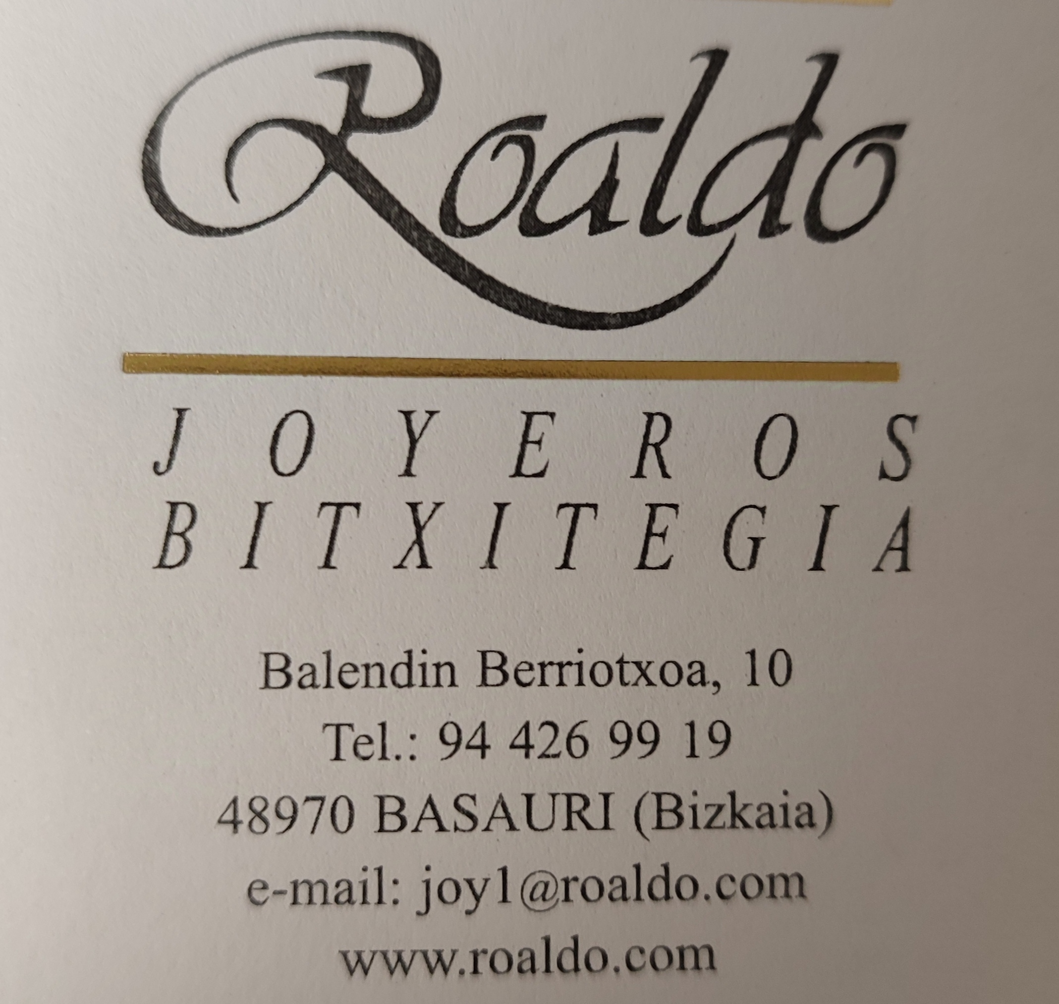 Roaldo Joyeros S.L.