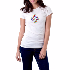 CAMISETA LAUBURU KOLOREA CHICA BLANCA