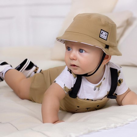 1636 Pelele Algodón con Gorro Camel
