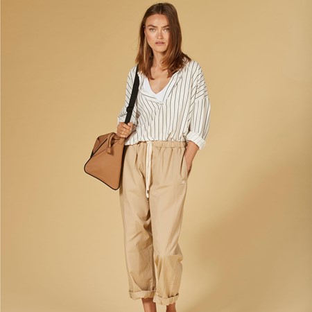 BLOUSE PINSTRIPE WHITE
