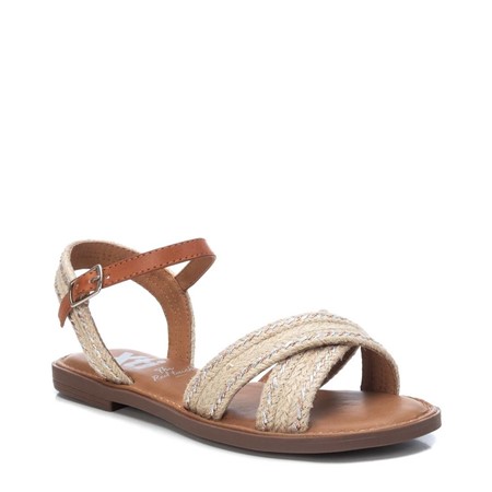 Sandalia Plana xti 42736 Rafia Beige